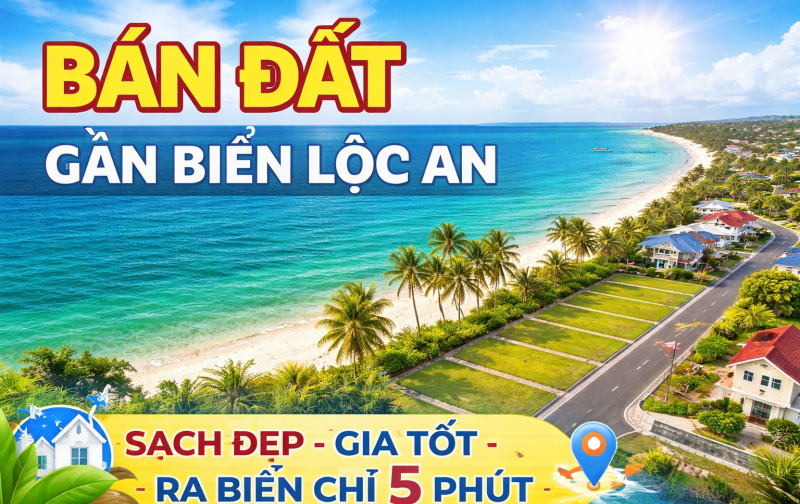Đất nền Lộc An 562m² 2 mặt tiền gần biển – Giá 4,85 tỷ